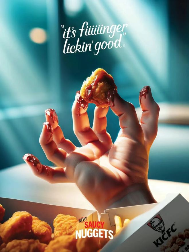 肯德基史上最阴间广告随机吓哭一个路人！(图5)