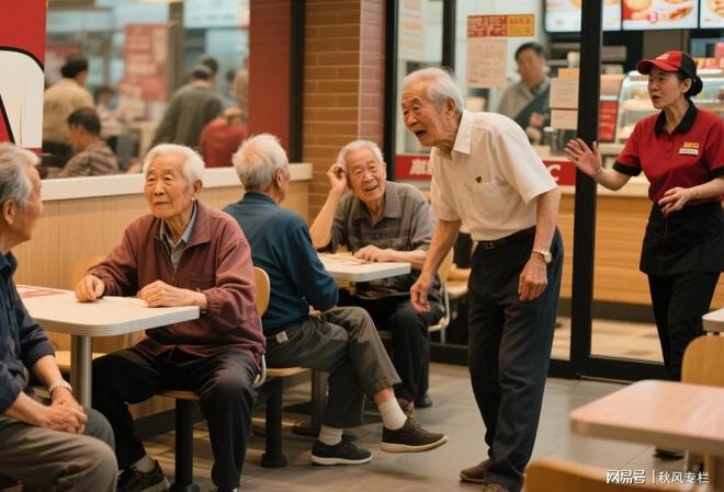老年暴走团在肯德基乘凉店员劝离被骂店长冷笑：那都别走了(图1)