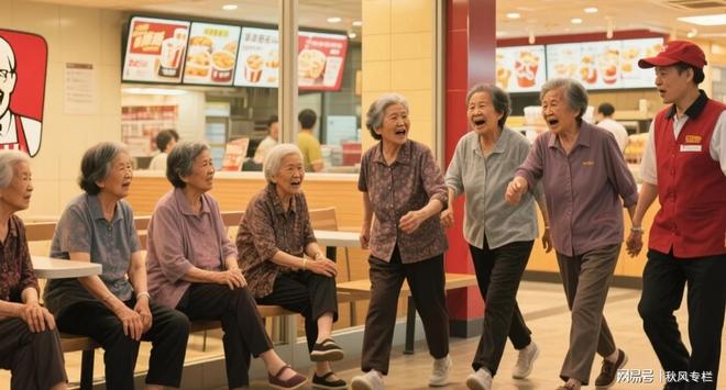 老年暴走团在肯德基乘凉店员劝离被骂店长冷笑：那都别走了(图2)