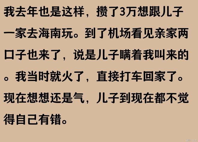我准备出5万养老钱跟儿子一家去自驾游看到亲家母我转身回家(图8)